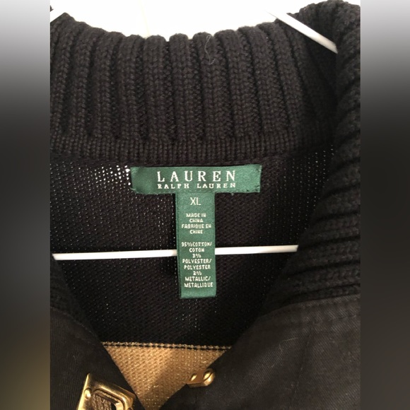 🏆Ralph Lauren gold shimmer sweater XL gorgeous!🏆 - Picture 3 of 4